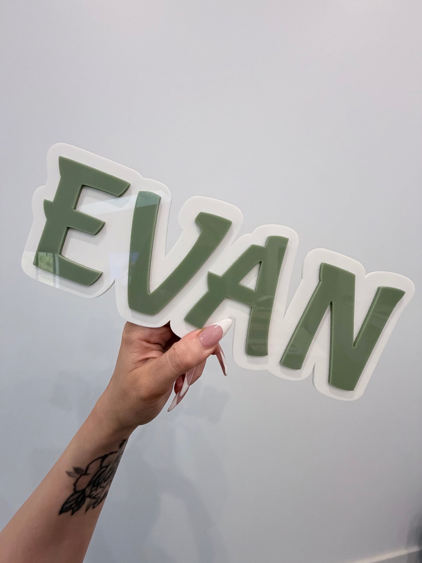 3D Double Layer Name Plaque