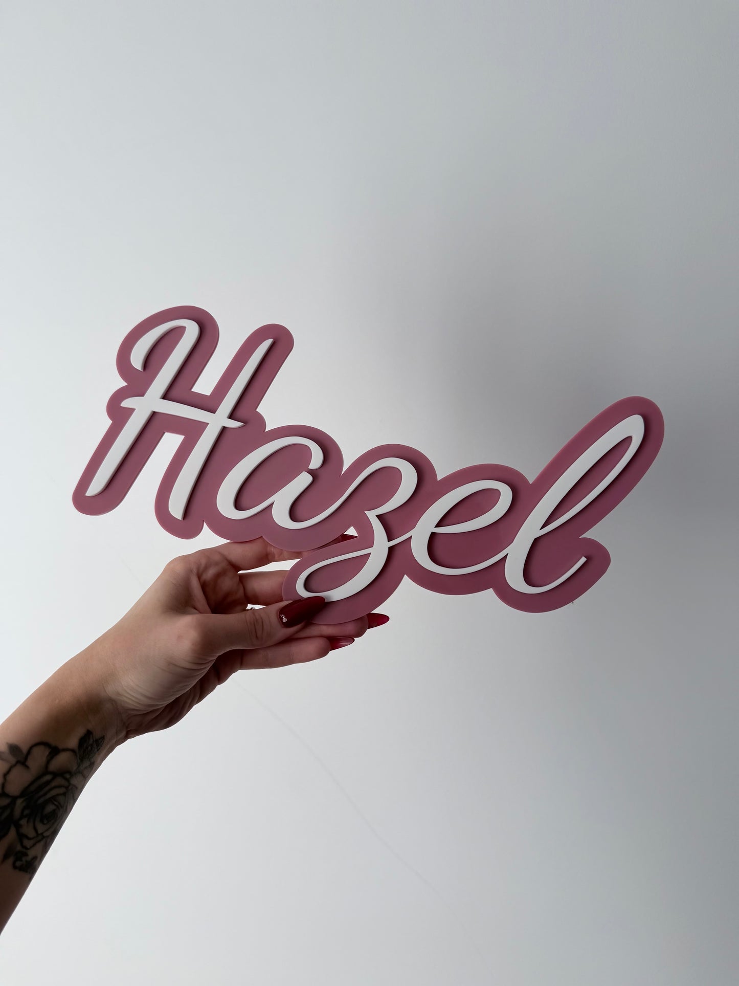 3D Double Layer Name Plaque