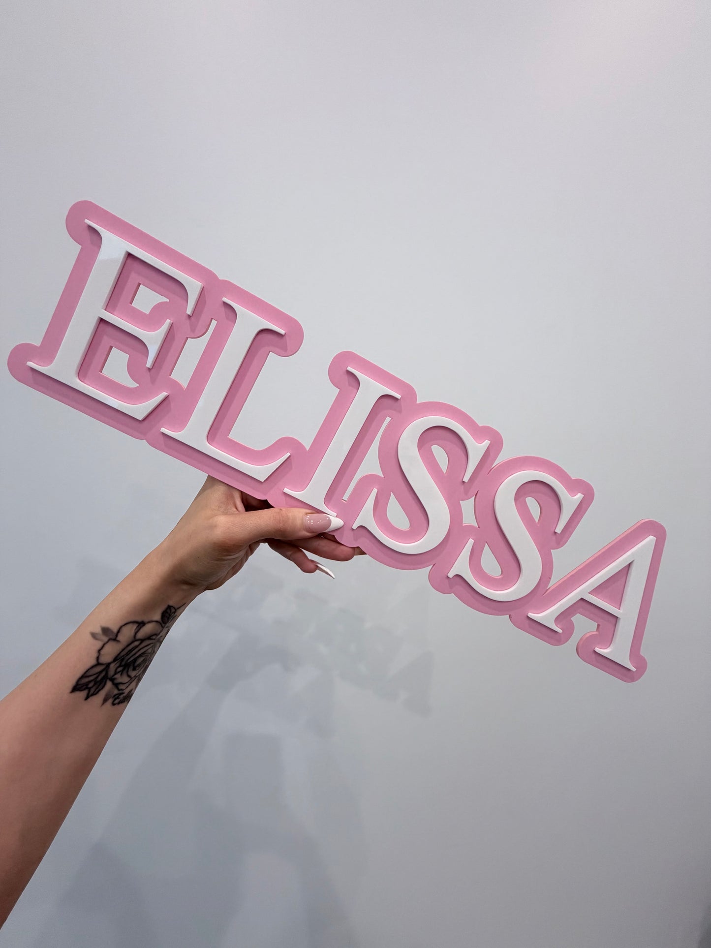 3D Double Layer Name Plaque