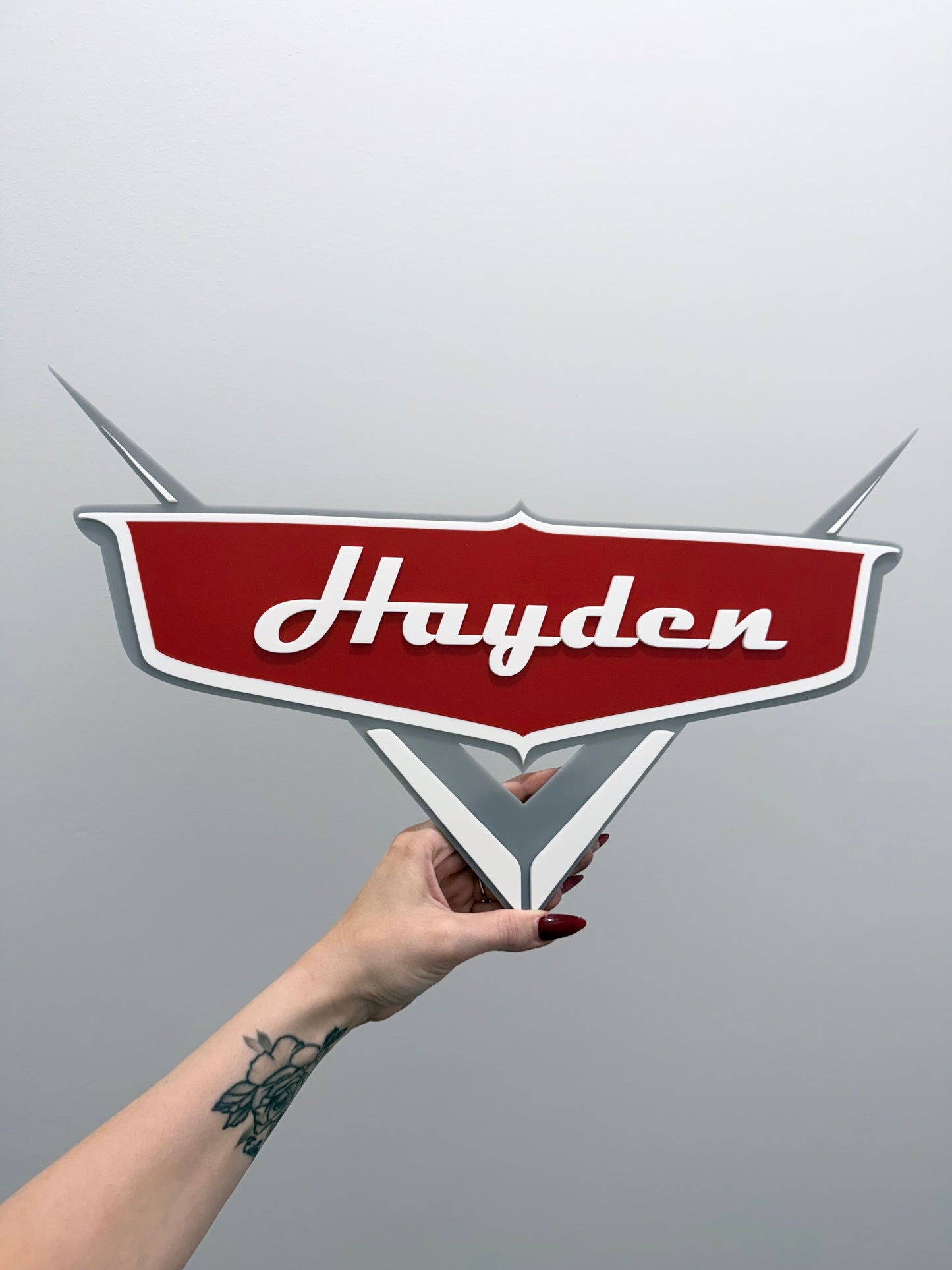 Cars themed name sign