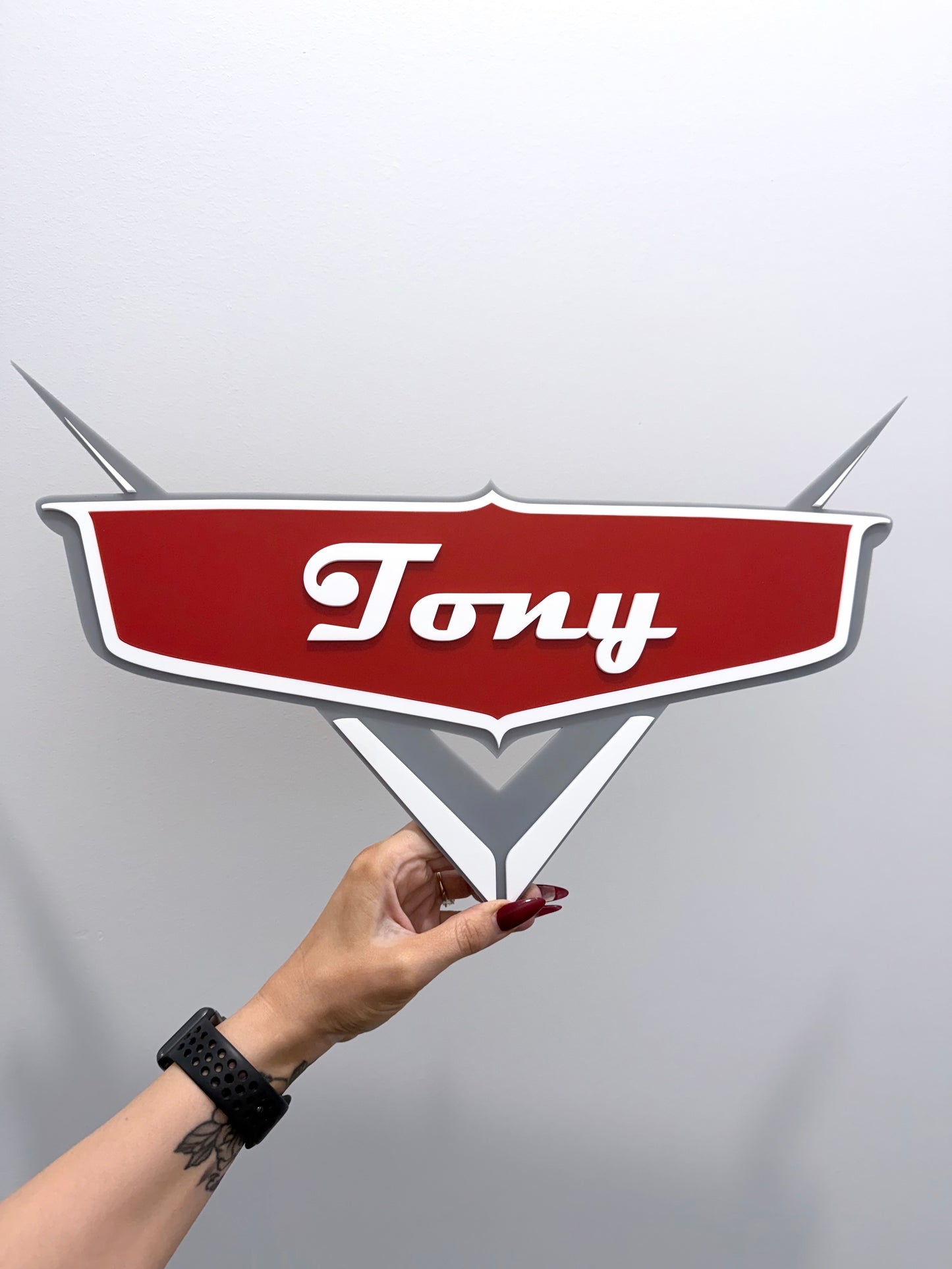 Cars themed name sign