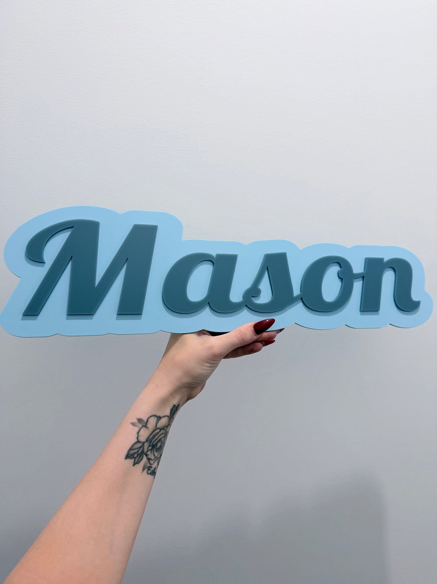 Double Layer 3D Name Plaque