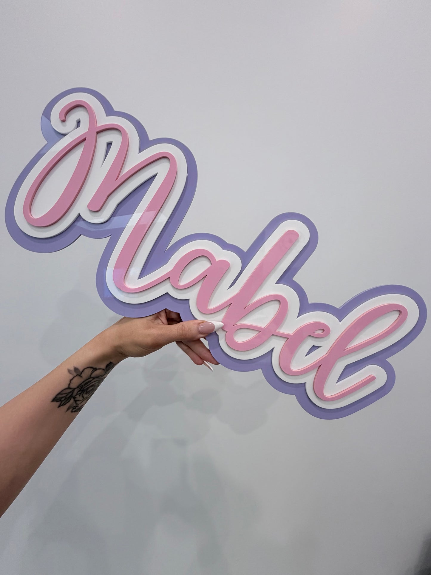 3D Triple Layer Name Plaque