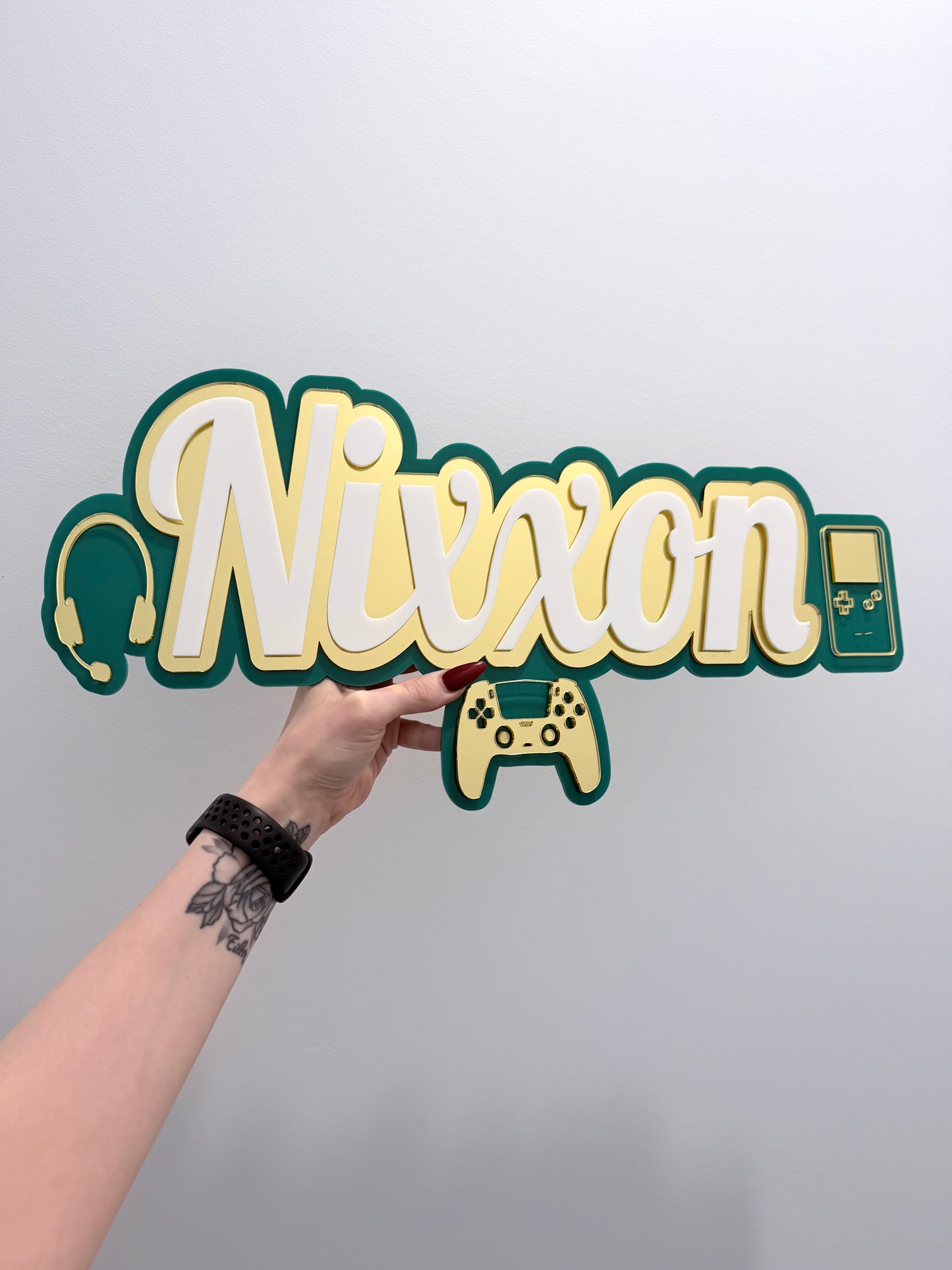 Gamer Theme Name Sign