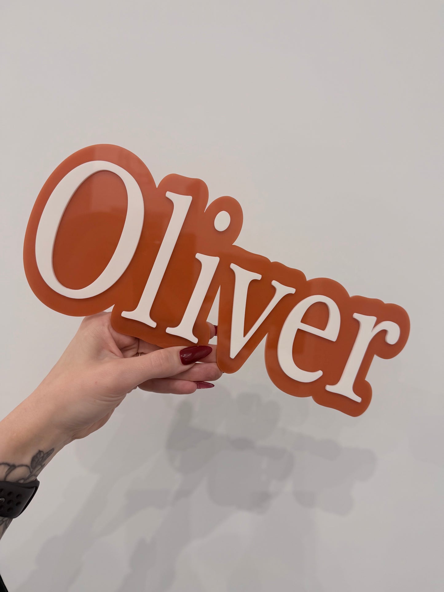 3D Double Layer Name Plaque