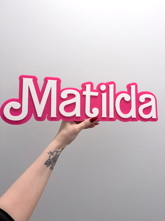 Doll Inspired Name sign