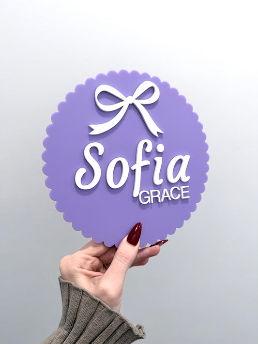 Dual Name Announcement Plaque