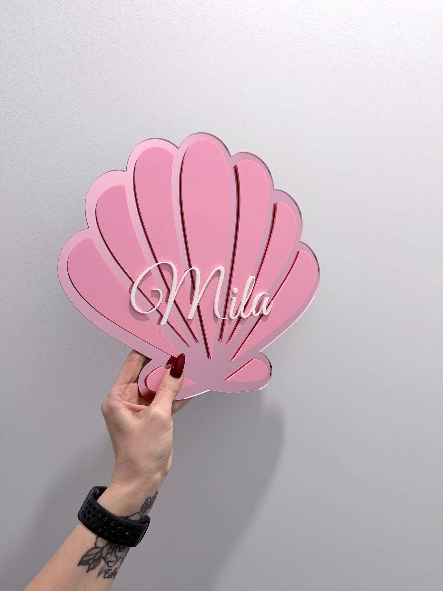 Shell Mermaid Name Sign