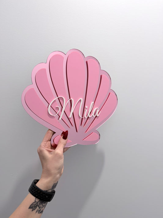 Shell Mermaid Name Sign