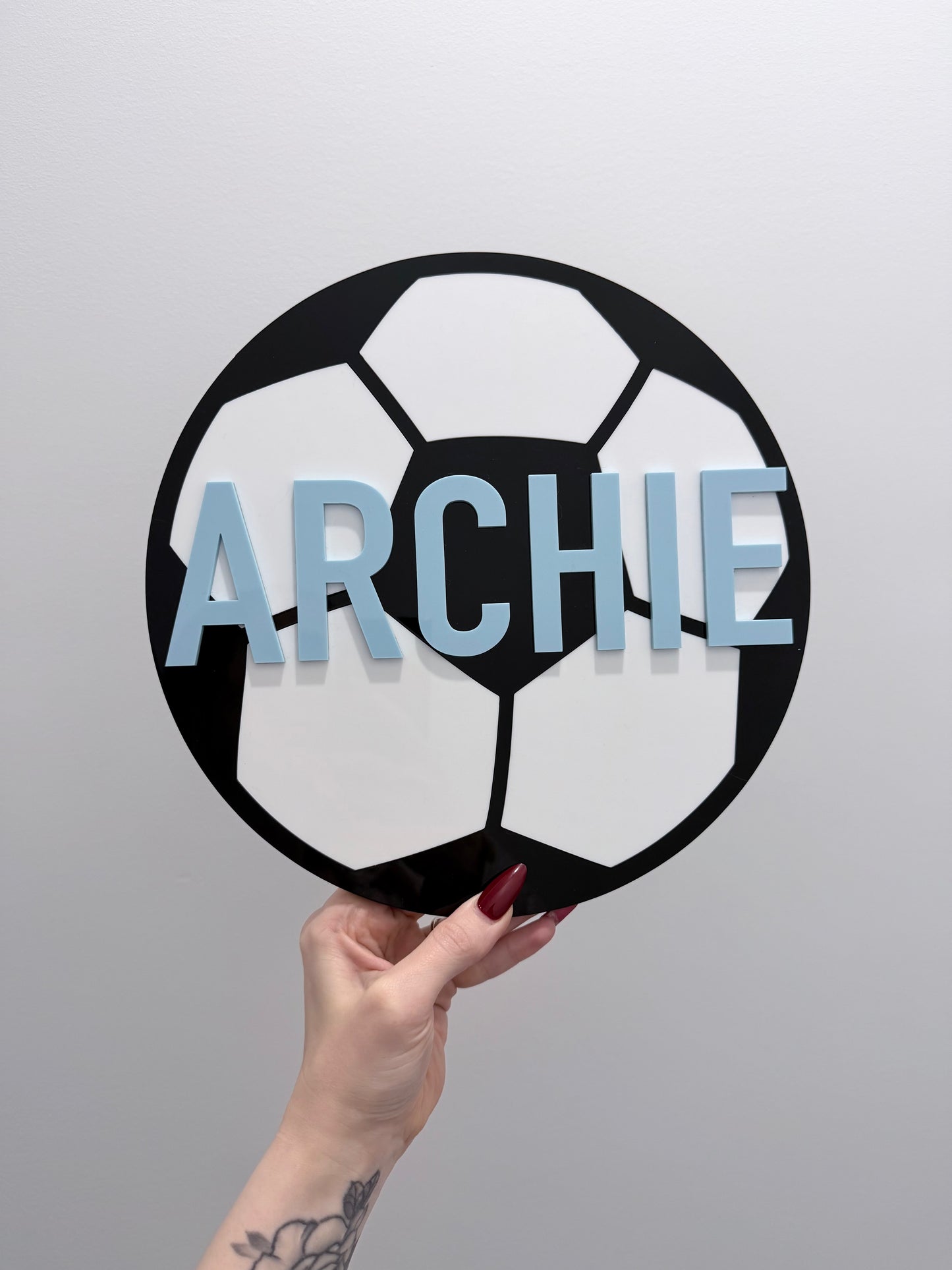 Soccer Ball Name Sign