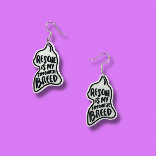 Rescue is my Favourite Breed Earrings