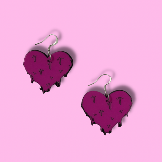 Pink heart Earrings